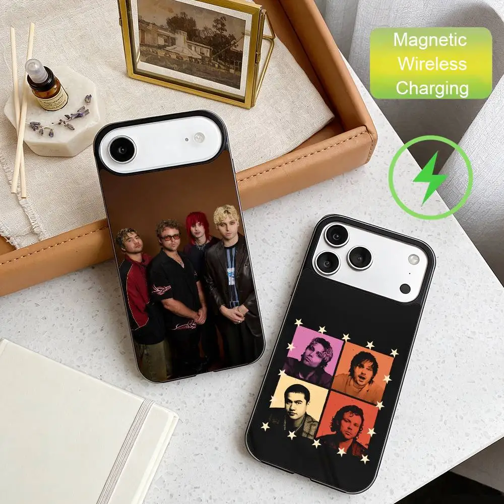 

5 S-Seconds of S-Summer Band Phone Case For iPhone17,16,15,14,13,12,11 Plus,For Magnetic Wireless Charge Cover