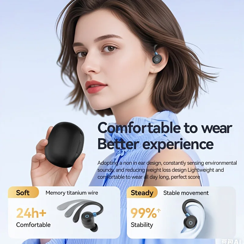 سماعات أذن لاسلكية K09 جديدة لعام 2025، سماعات أذن صغيرة للموسيقى، سماعات أذن رياضية تعمل باللمس، مناسبة لنظام Android وiPhone #5
