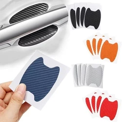4Pcs Car Door Handle Stickers 3D Carbon Fiber Film Scratches Cover Car Stickers Universal Protector Sticker Auto Accsesories
