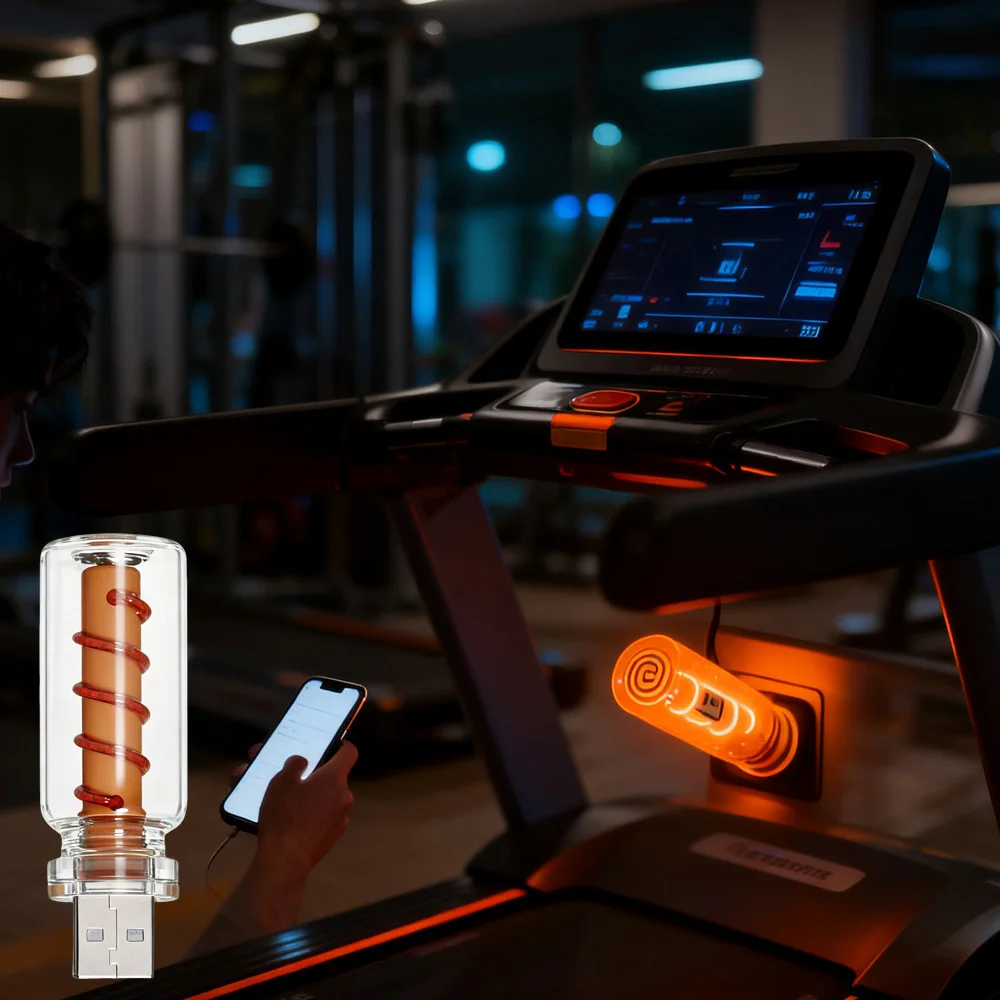 سيارة USB LED دوامة خيوط اللمس يعتم لمبة 5 فولت فلاش الشموع مصباح لتهيئة الجو ضوء الليل عطلة إضاءة ديكوريّة في الهواء الطلق #1