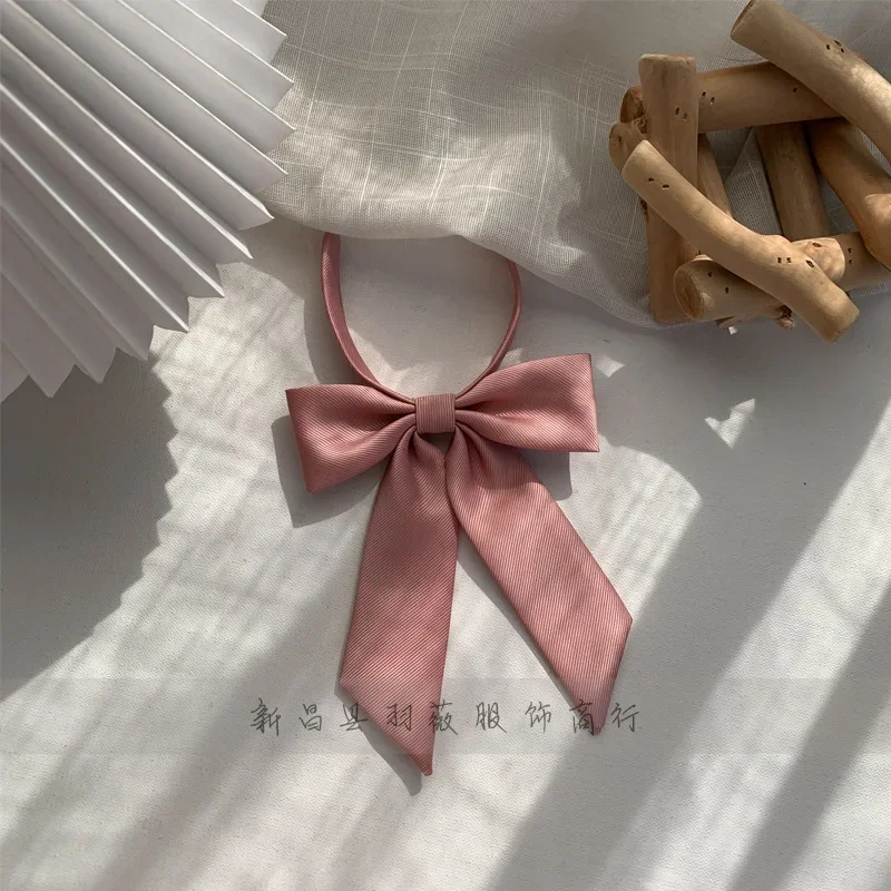 Solid fine twill small long handle  bow tie women girl sailor uniform accessories College style collar flower bow tie