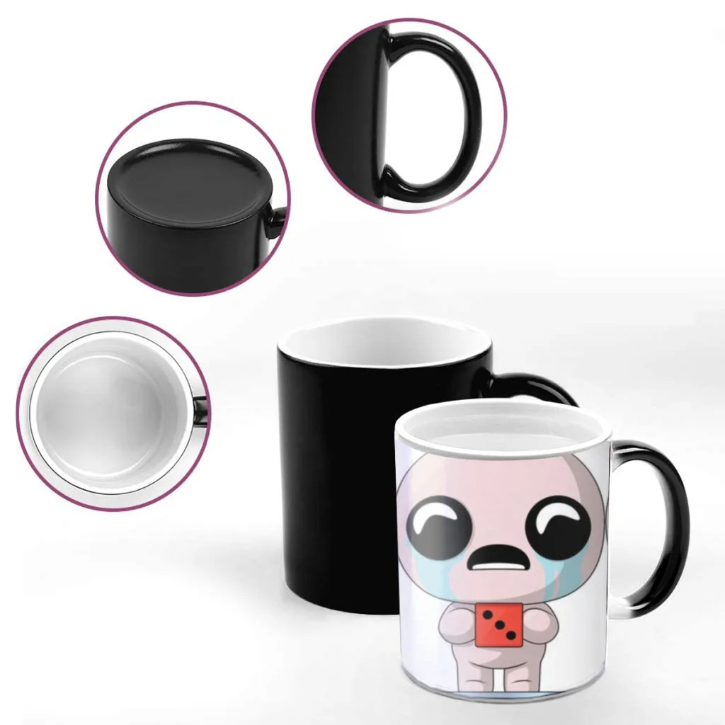 The Binding Of Isaac Design Bible Creativity Change Color Chang mug Ceramic mug Hot Coffee Cup Breakfast Cup mug Friend Gift