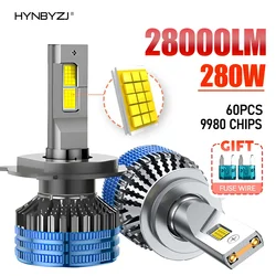 HYNBYZJ Car H4 H7 Led Canbus H8 H9 H11 HB3 9005 HB4 9006 Led Headlights 280W Car Light Bulbs Automobiles Auto Lamp