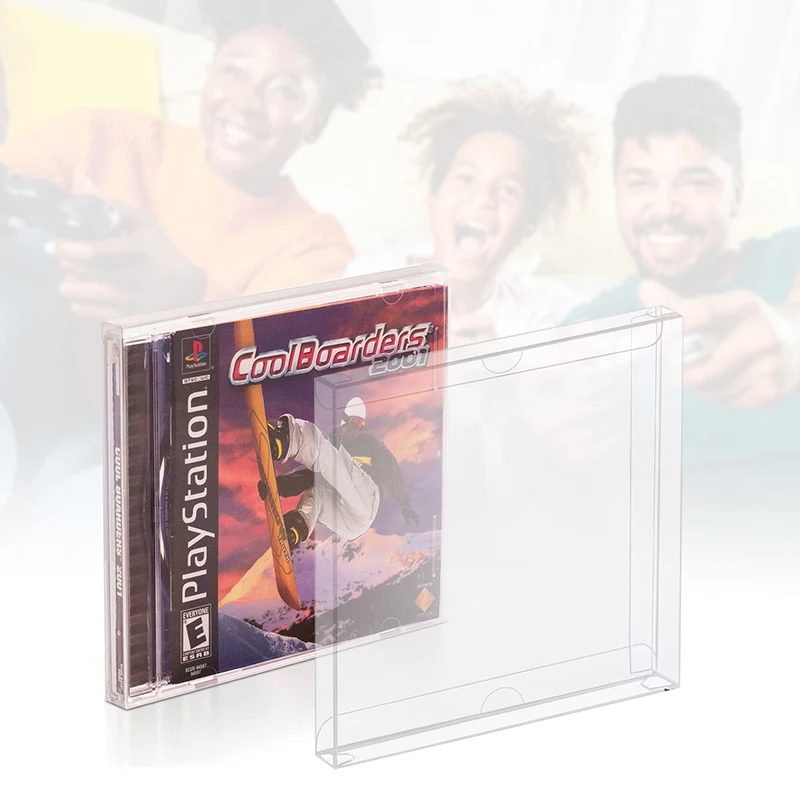 Single Clear Music CD Disc Jewel Case Storage Protective Game Cartridge Protector Display Box Sleeve for Standard PS1 Dreamcast