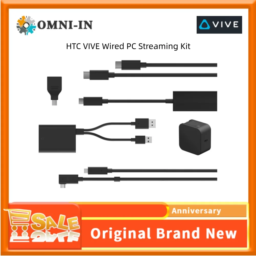 HTC VIVE Wired PC Streaming Kit for VIVE Focus Vision VR Headset - DisplayPort Mode Compat