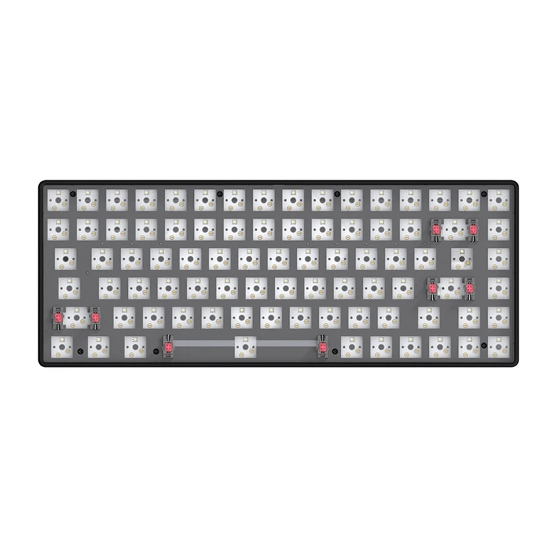 84 Key Hot-Swappable Mechanical Keyboard 3 Mode Bluetooth 2.4G Wireless Customized Mechanical Keyboard+Red Switch Kit