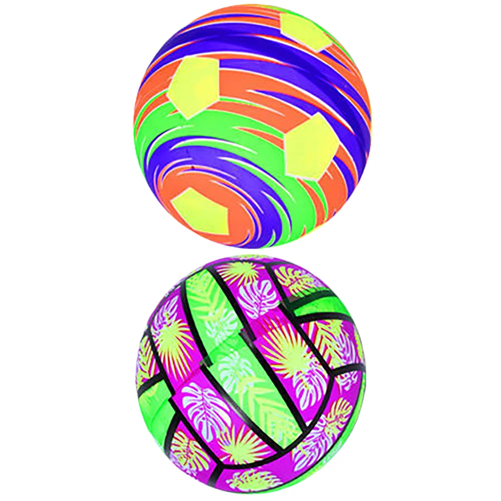 2 Pcs Kids Sports Toys Small Soccer Ball Glowing Training Exercising Football Outdoor Child