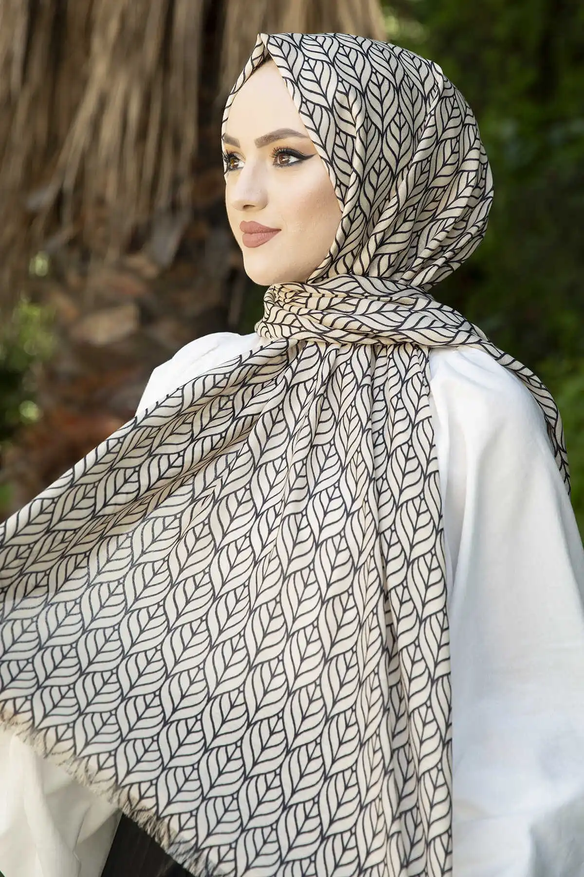 Cotton Pattern Shawl E-Winter Autumn 2021 Muslim Women Hijab headscarf Islamic Turkey