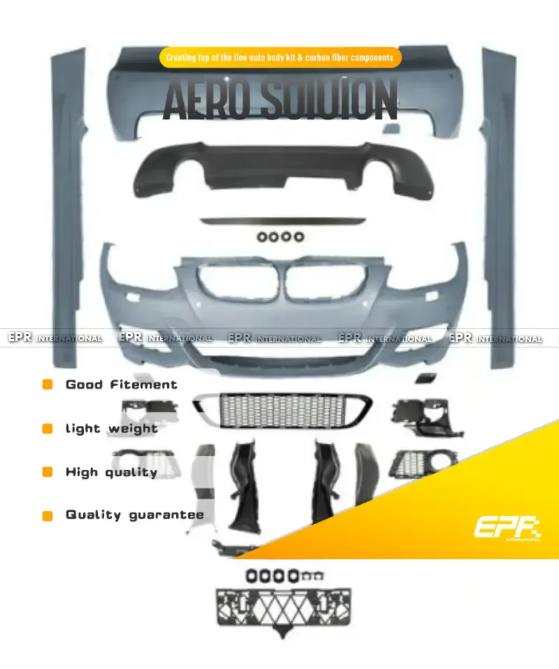 

For BMW E92 E92 Lci Coupe M-tech Full Body Kit with Fog Lights | High-Quality PP Plastic | Direct Fitment | Easy to Paint