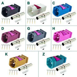 4Pin Code A/B/C/D/G/H/K/Z HSD LVDS Male Connector Crimp Straight Male Plug Car Vihicle LVDS Connector for 4-Core Dacar 535 Cable