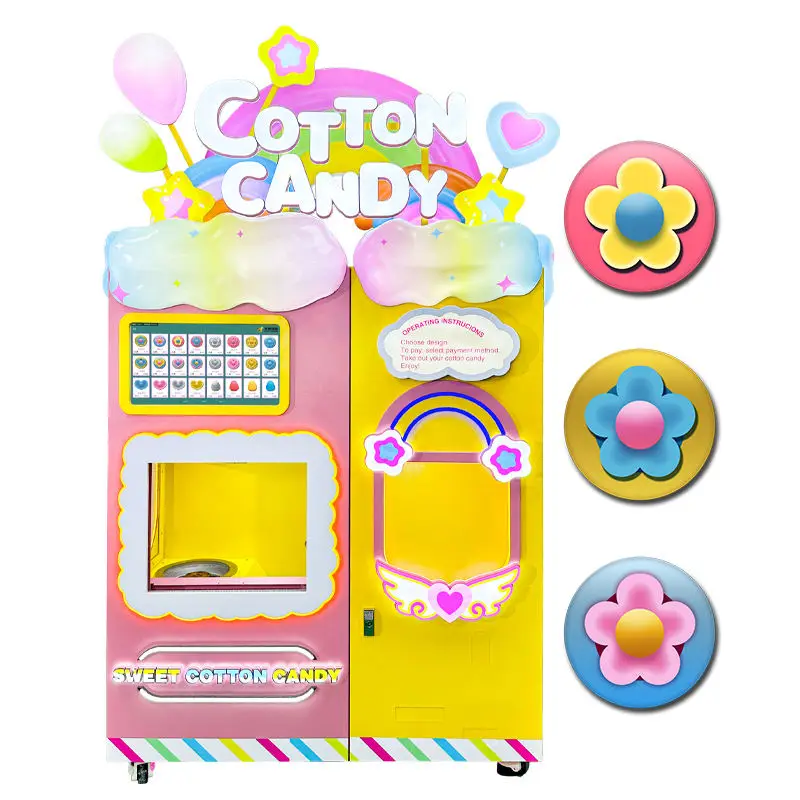 Cotton candy vending machine Full automatic cotton candy machine Commercial cotton candy machine