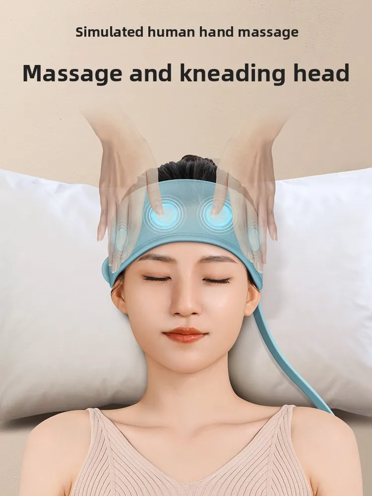 Head massager to dredge meridians, fully automatic scalp kneading device, migraine treatment, special sleep aid