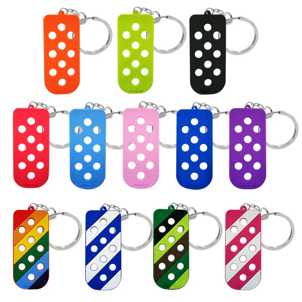 12PCS Luggage Tag Hole Keyring for Shoe Charms Decoration Keychain Suitable For Handbag Key shoe charms Accessory Decoration