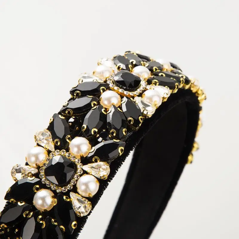 Barockes Voll-Strass-Glitzerndes Haarband, Glänzender Diamant-Haarreif, Haarschmuck für Damenpartys – Detail 3
