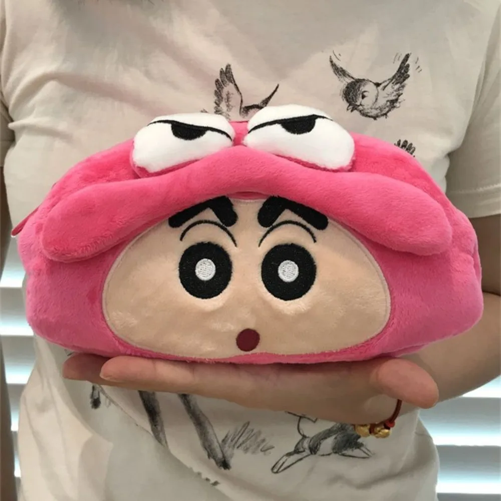 أفخم تلوين شين تشان القلم حقيبة لطيف الكرتون سعة كبيرة القرطاسية القلم حقيبة تخزين أكياس المحمولة حقيبة مستحضرات تجميل الفتاة الهدايا اللعب #1