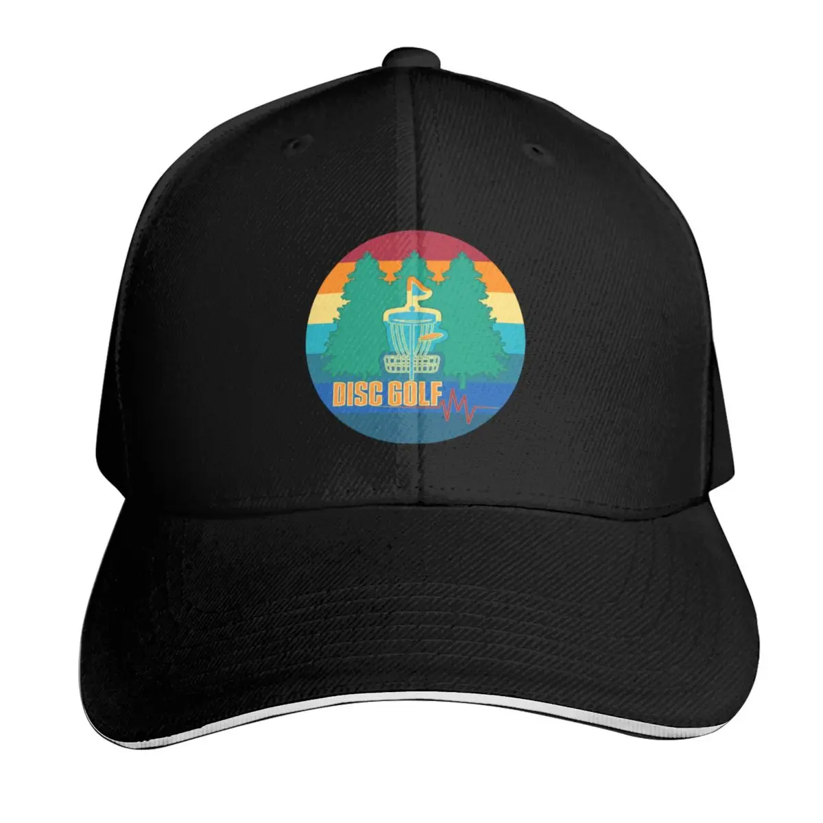 Disc Golf Trees Baseball Cap Snapback Flat Bill Strapback Dad Hat Six Panel Structured Crown