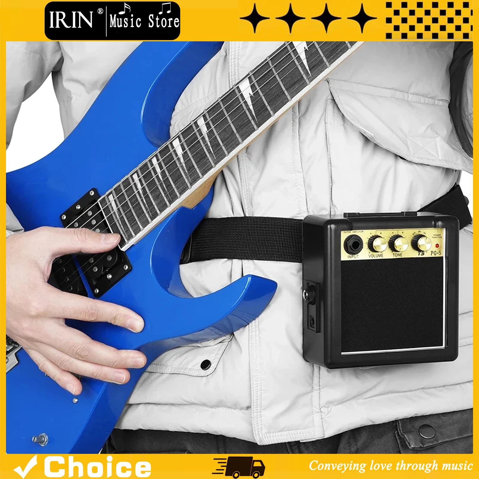 

PG-5 Mini Speaker Portable Musical Instrument Universal Audio Speaker Suitable for Electric Guitar and Bass