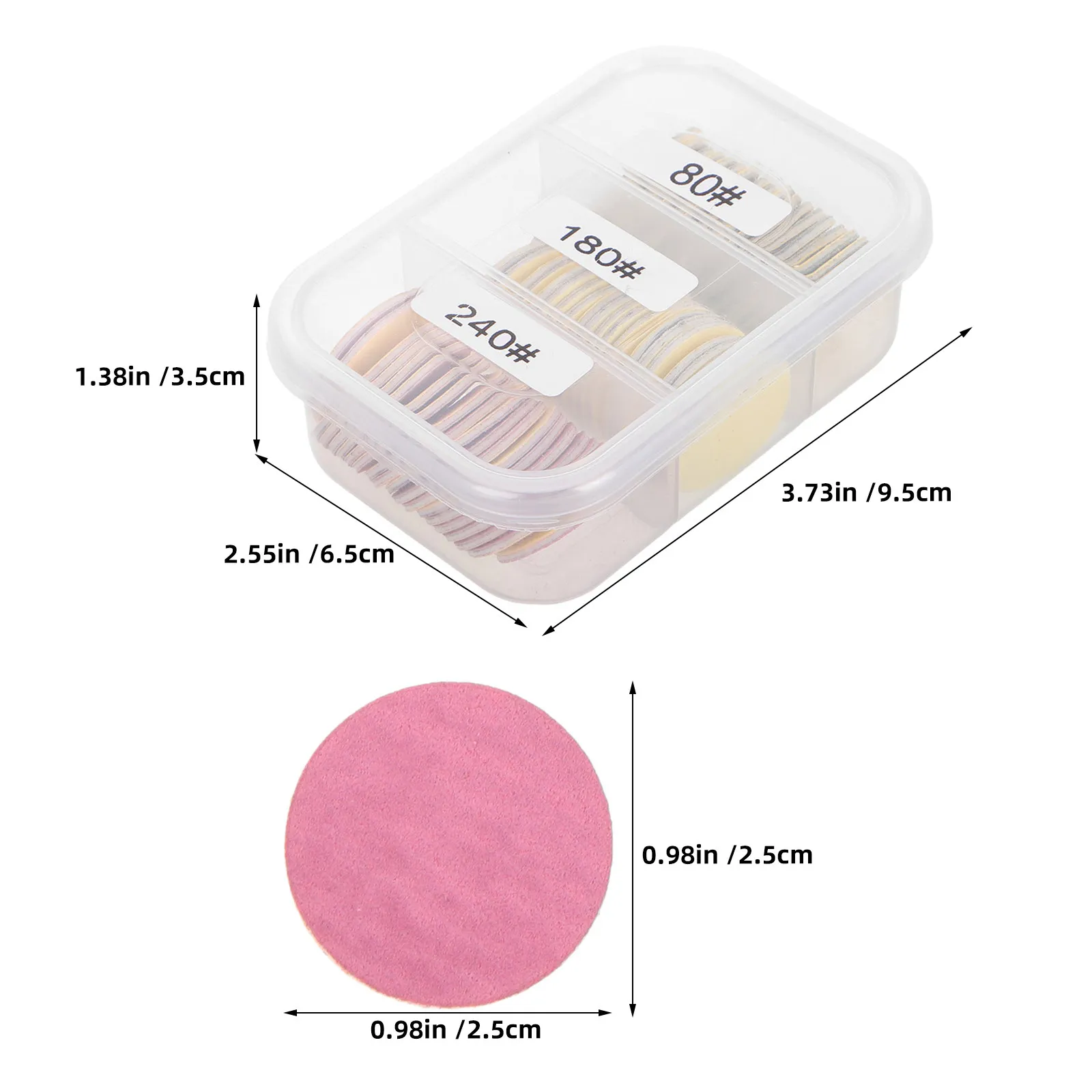 120Pcs Nail Drill Sanding Discs Sandpaper Pads with High-Precision Bearing Foot Hard Skin Remover Callus Pedicure Tools