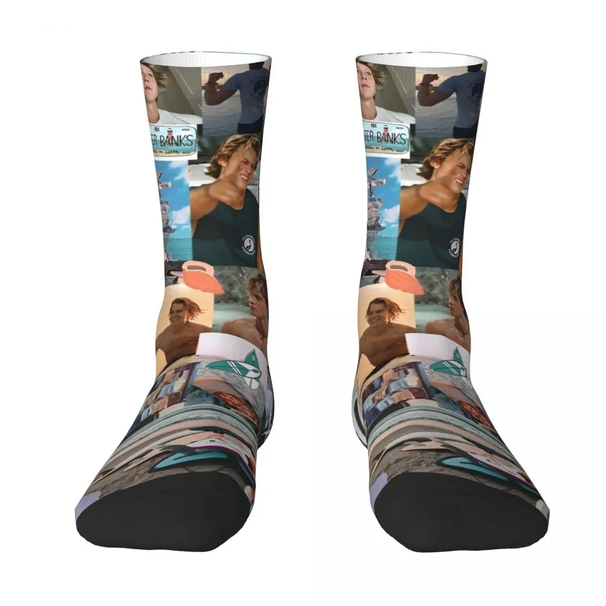 Jj Maybank Stockings Unisex Men Rudy Pankow Photo Collage Socks Soft Breathable Socks Spring Running Sports Anti Skid Socks