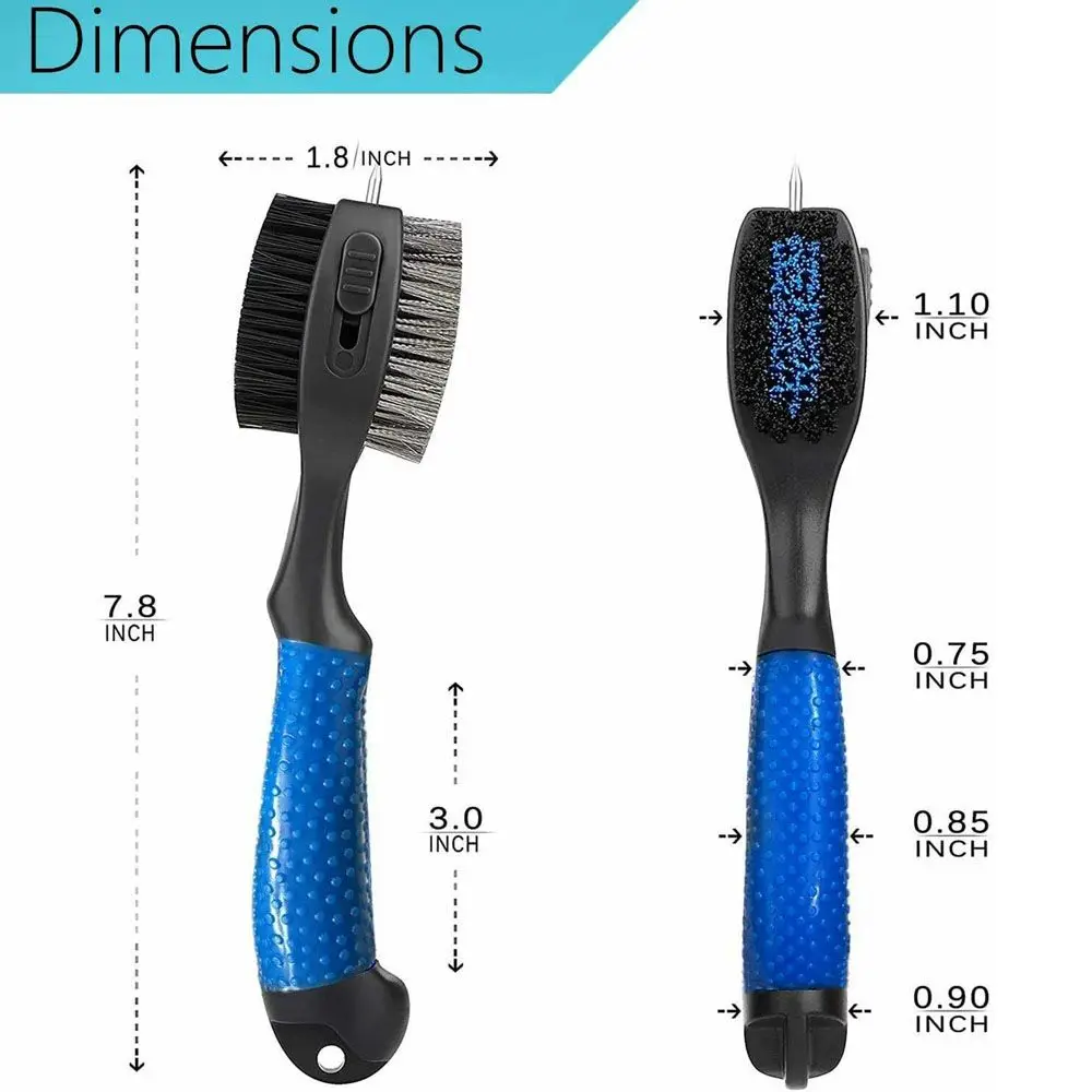 2-Sided Golf Club Cleaning Brush with Retractable Groove Cleaner – High-Quality Golf Accessory & Sharpener Tool 6