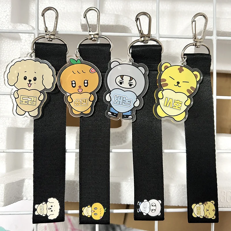 Kawaii Joshua Vernon DK Phone Lanyard Acrylic Keychains Pendant Cute Animals Print Name Strap Bag Decor Fans Collection Gifts