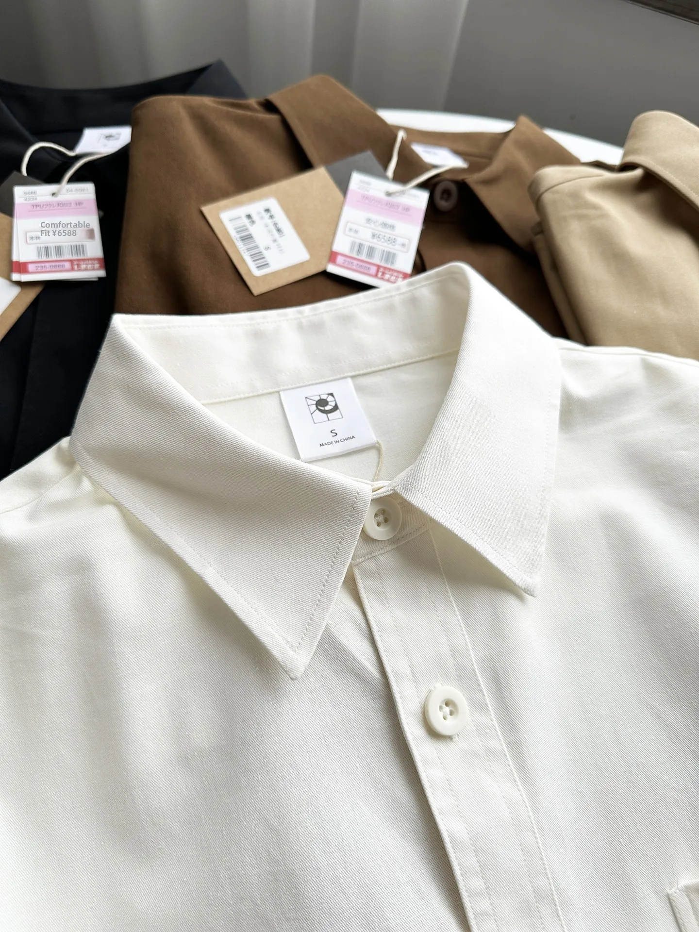 Washed Cotton Long Sleeve Shirt Jacket Casual Men's Spring Autumn Loose Fit Breathable Comfortable Classic Collar Open Cardigan