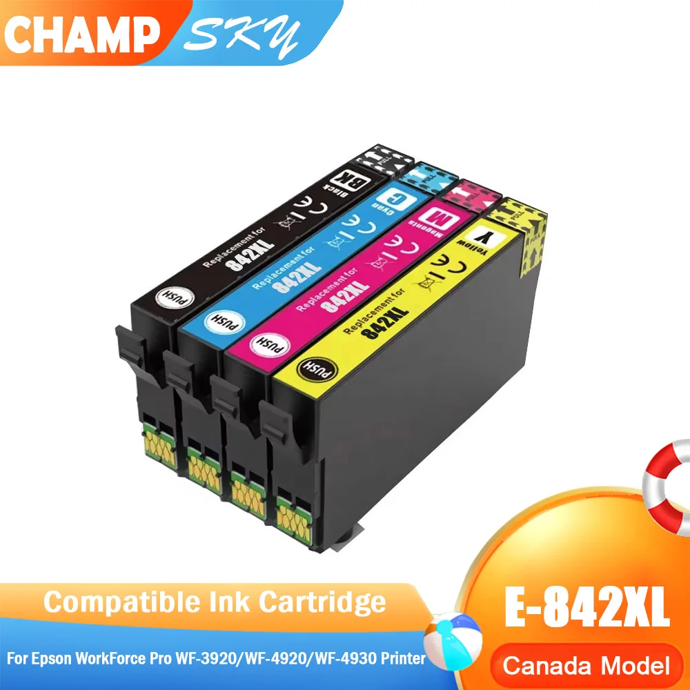 Canada model Ep 842XL T842XL T842 Premium Compatible InkJet Ink Cartridge for Epson WorkForcePro WF-3920/WF-4920/WF-4930 Printer