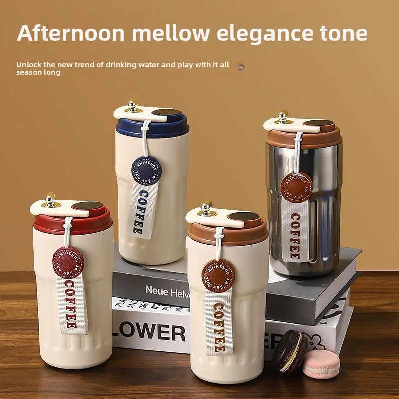 

316 stainless steel insulated coffee cup, intelligent temperature measurement high aesthetic male and female student water cup
