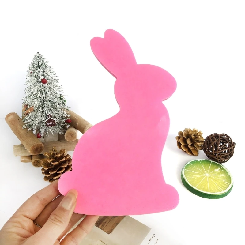 Rabbit Silicone Mold Gypsum Car Mounted Incenses Expanding Gypsum Decoration Mold Easter R3MC