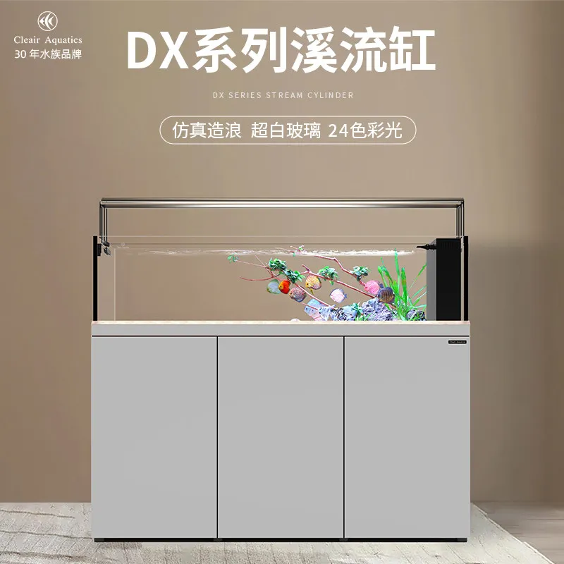 

Aa Fish Tank из ультрабелого стекла, интегрированный полный набор водных растений с экологической фильтрацией, новый аквариум DX