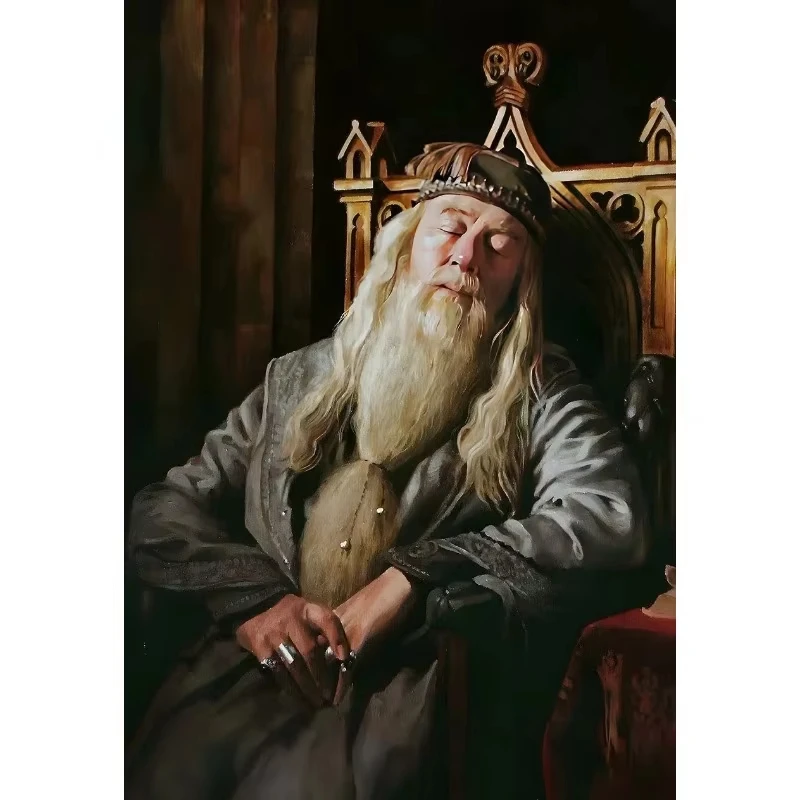 1 Pieza de Pintura de Diamantes con Retratos de Profesores, Decoración para el Hogar con Temática de Escuela de Magia y Hechizos, Regalo