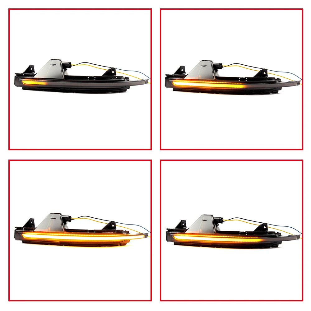 

2pcs LED Dynamic Turn Signal Light Side Wing Rearview Mirror Sequential Indicator Lamp Blinker For Audi A7 C7 4G 2010-2018