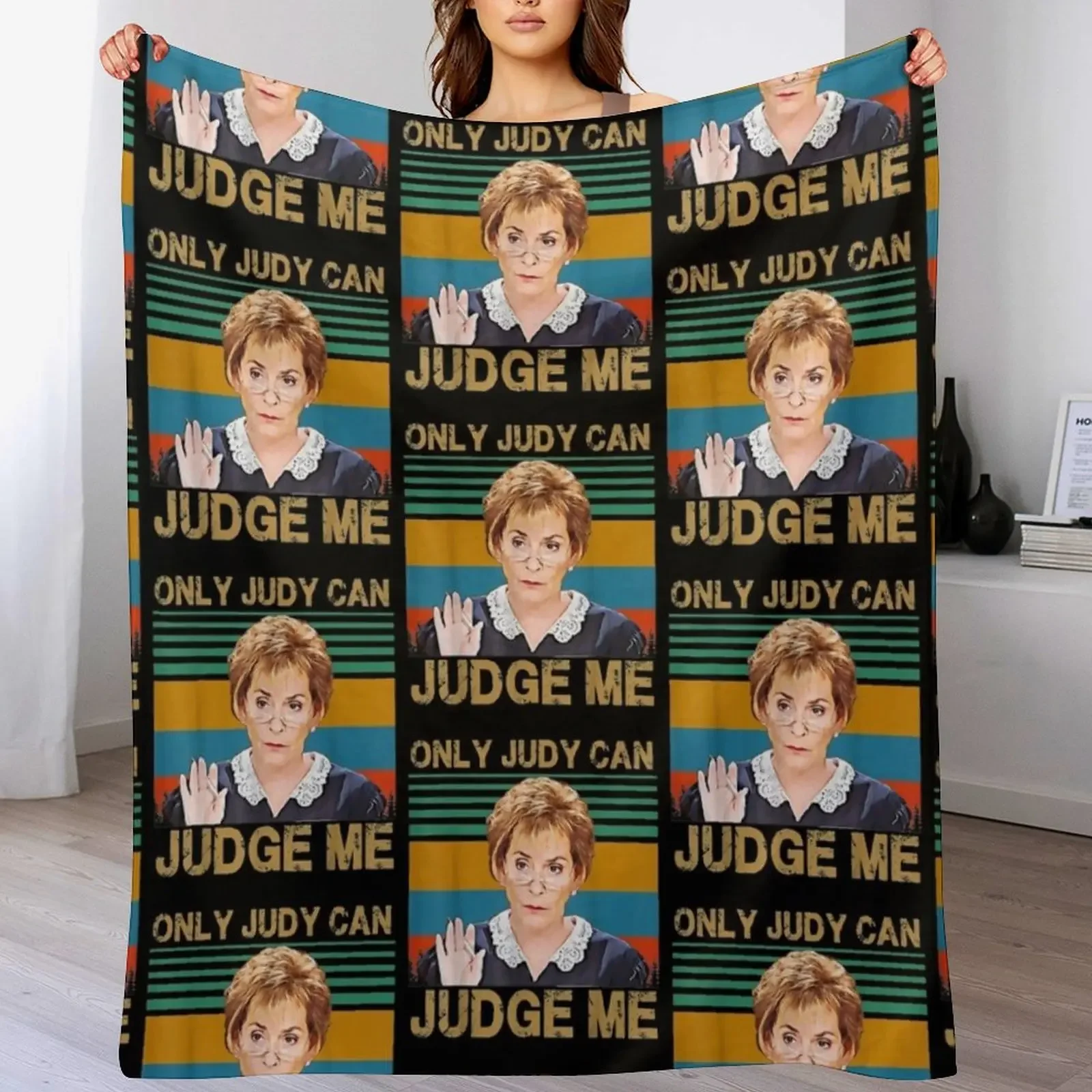 Funny Only Judy can judge me Retro Vintage Throw Blanket Luxury Thicken Bed linens Sofas Blankets