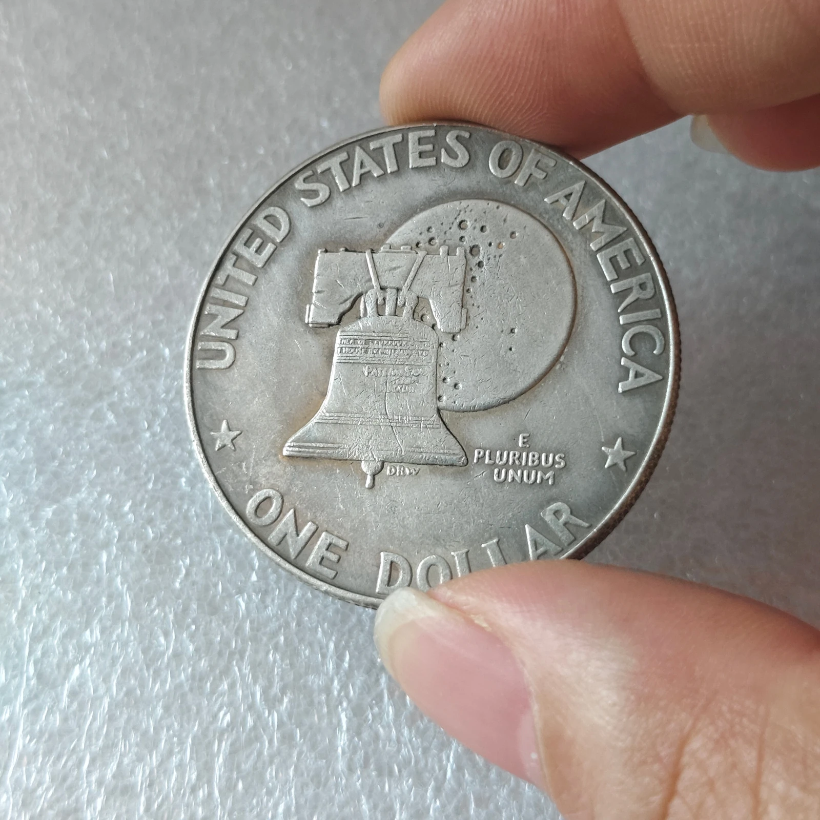 الولايات المتحدة الأمريكية 1976 Ike أنماط الدولار عملة نسخة مطلية بالفضة #5