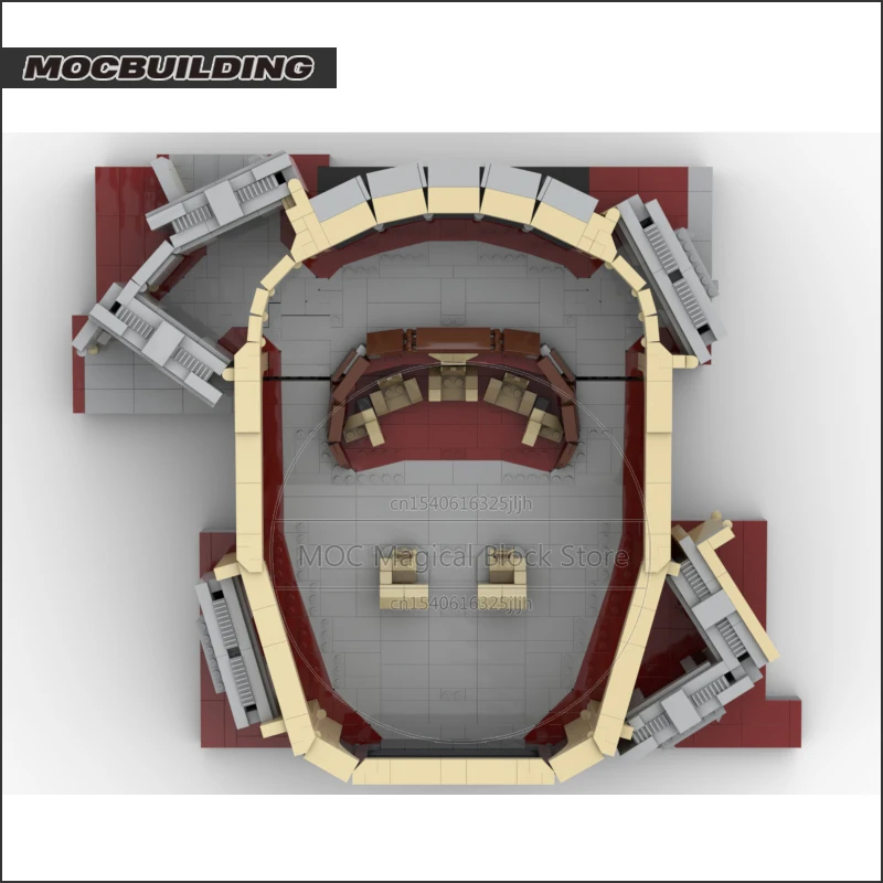 Uss Enterprise d Haupt brücke Modell Moc Bausteine die nächste Generation Brücke Diorama Technologie Ziegel kreative Spielzeug Geschenke