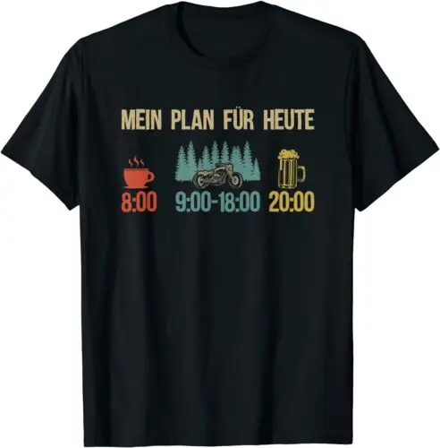 Neu tages ablauf mein plan für heute kaffee motorrad bi r männer tee t-shirt