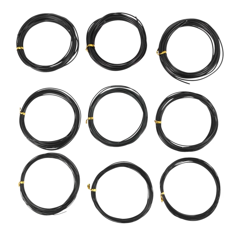 Cables de bonsái de entrenamiento, alambre de aluminio anodizado, 3 tamaños (1,0 Mm, 1,5 Mm, 2,0 Mm),Total de 147 pies, 9 rollos