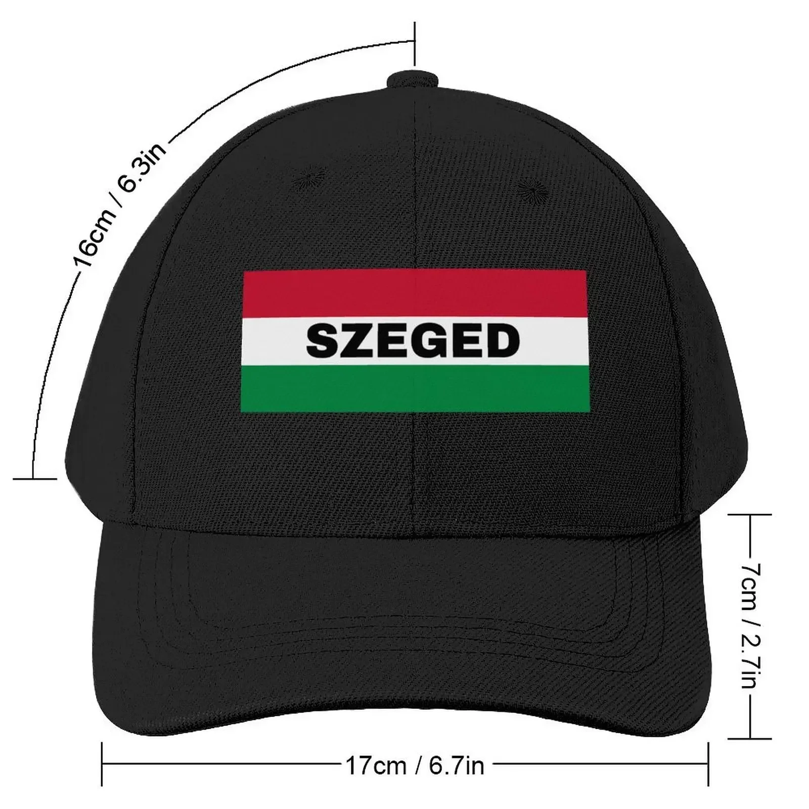 Szeged City in Hungarian Flag Baseball Cap Golf Icon Horse Hat Hat Man For The Sun Trucker Hats For Men Women's