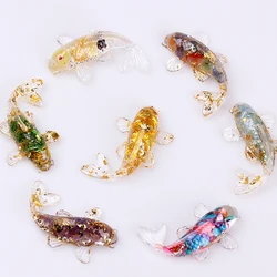 Natural Crystal Gravel Fish Figures Miniature Fancy Carp Statue And Sculpture Decorative Ornament Gifts Airy Garden Home Decor