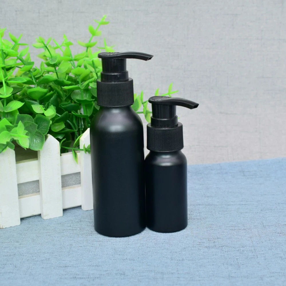 Hairdresser Hand Pump Aluminum Bottle Cosmetic Container Shampoo Gel Bottle Lotion Bottle Pressing bottle Refillable Bottles