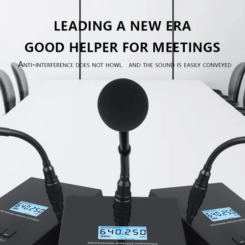 Imagen 2 del producto Micrófonos inalámbricos USB para conferencias con cuello de cisne uno a dos, 6RAMS 902585 para transmisión, juegos, clases en línea y profesionales