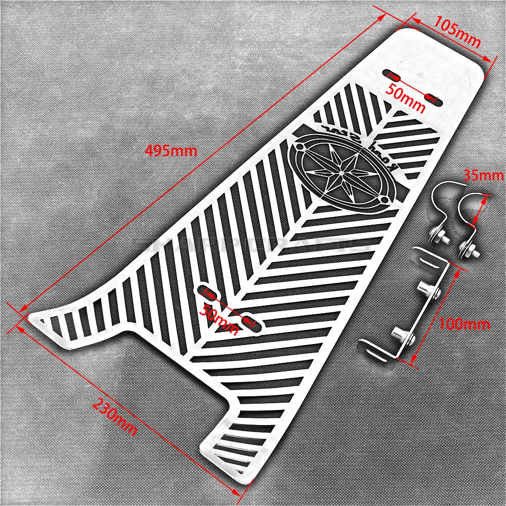 오토바이 해골 광택 스테인리스 스틸 엔진 라디에이터 커버, 그릴 가드 보호대, 야마하 로드 스타 XV1600 XV1700 1999-2014 용