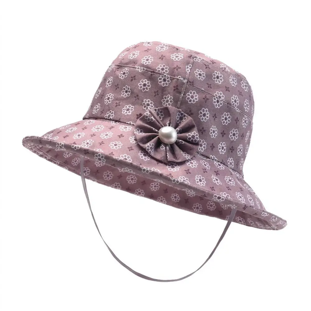 Lightweight Women Basin Hat Breathable Sunshade Cap Stylish Printed Fisherman Hat Casual Daily Travel Hat For Elderly Mothers