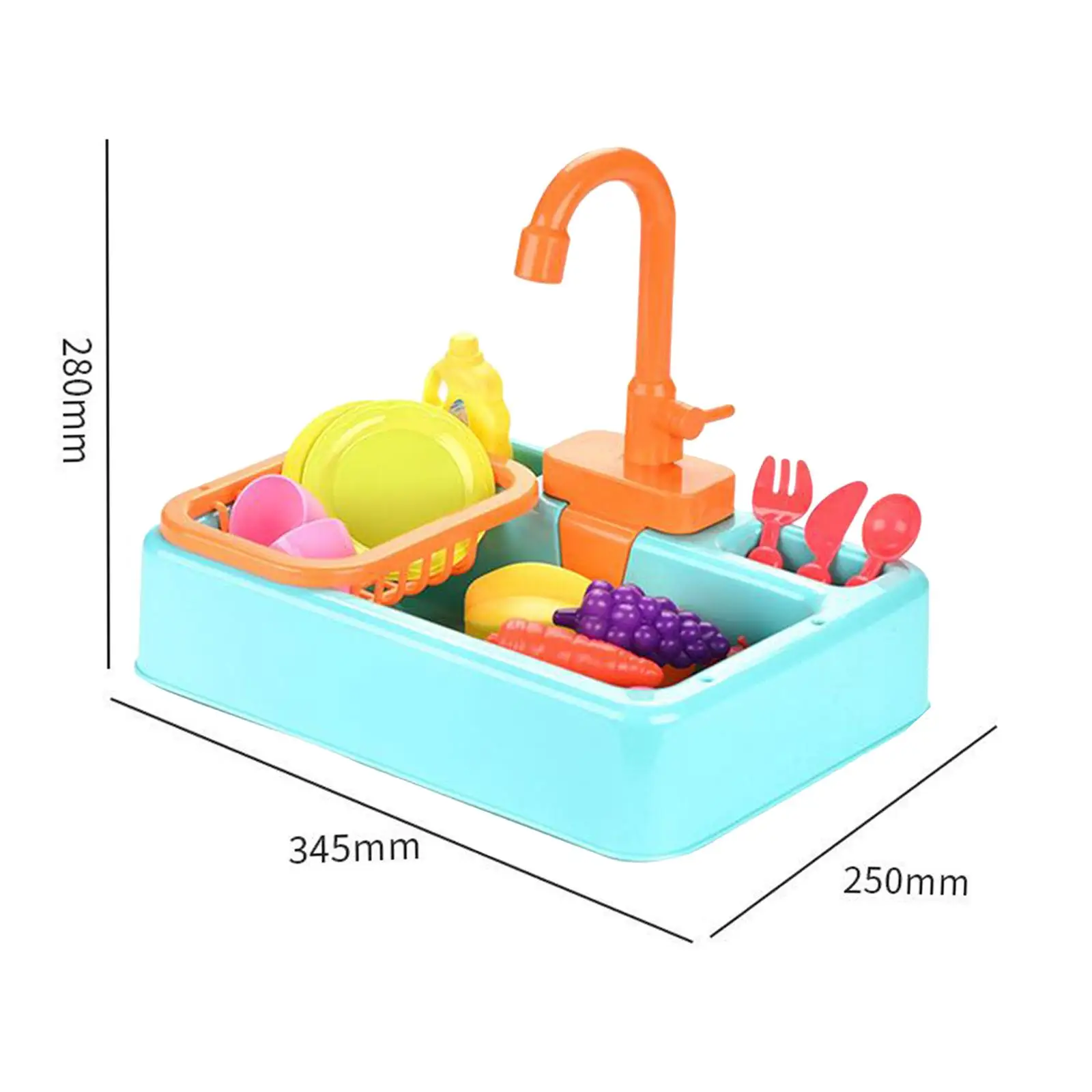 子供用キッチンシンクおもちゃ、食器洗いセット、ごっこ遊び
