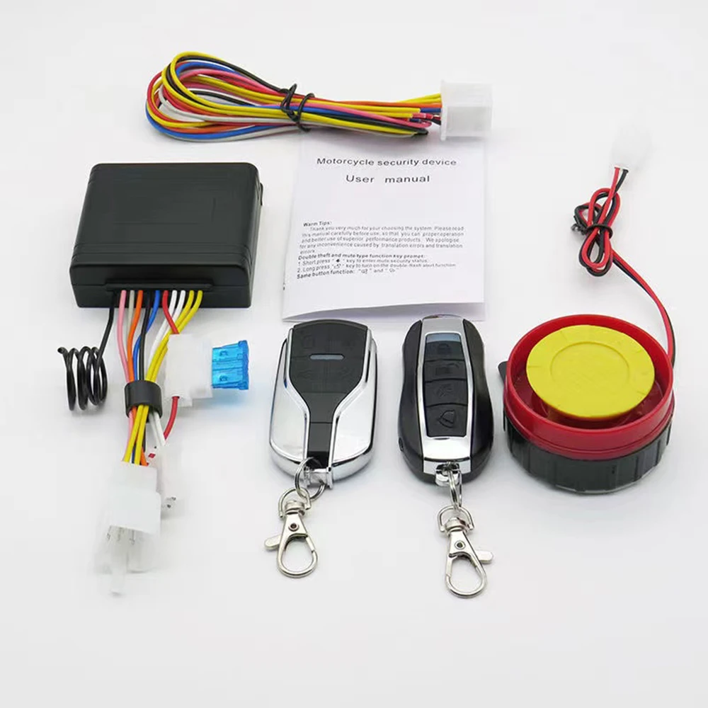 Universal Alarm for Motorcycle, Scooter, Moped, Motorcycle Alarm with Remote Control