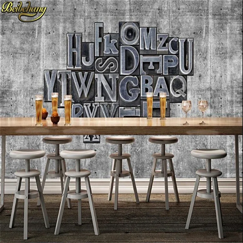 Custom papel de parede adesivo photo wallpapers Nostalgic english digital bar background wallpaper for bedroom walls Stickers