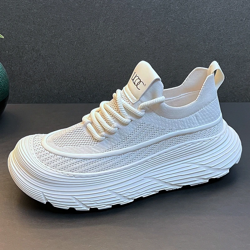 

New Arrival Men Fashion Casual Board Shoes Spring Summer Autumn Luxury Designer Youth Trending Mesh Breathable White Sneakers