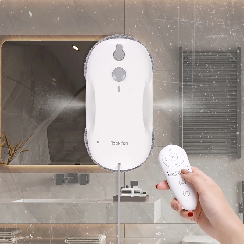 Tookfun cw1 elektrische intelligente Roboter Fenster putzer für zu Hause mit Sprüh gerät automatische Staubsauger schnelle sichere 3000pa Zyklon absaugung