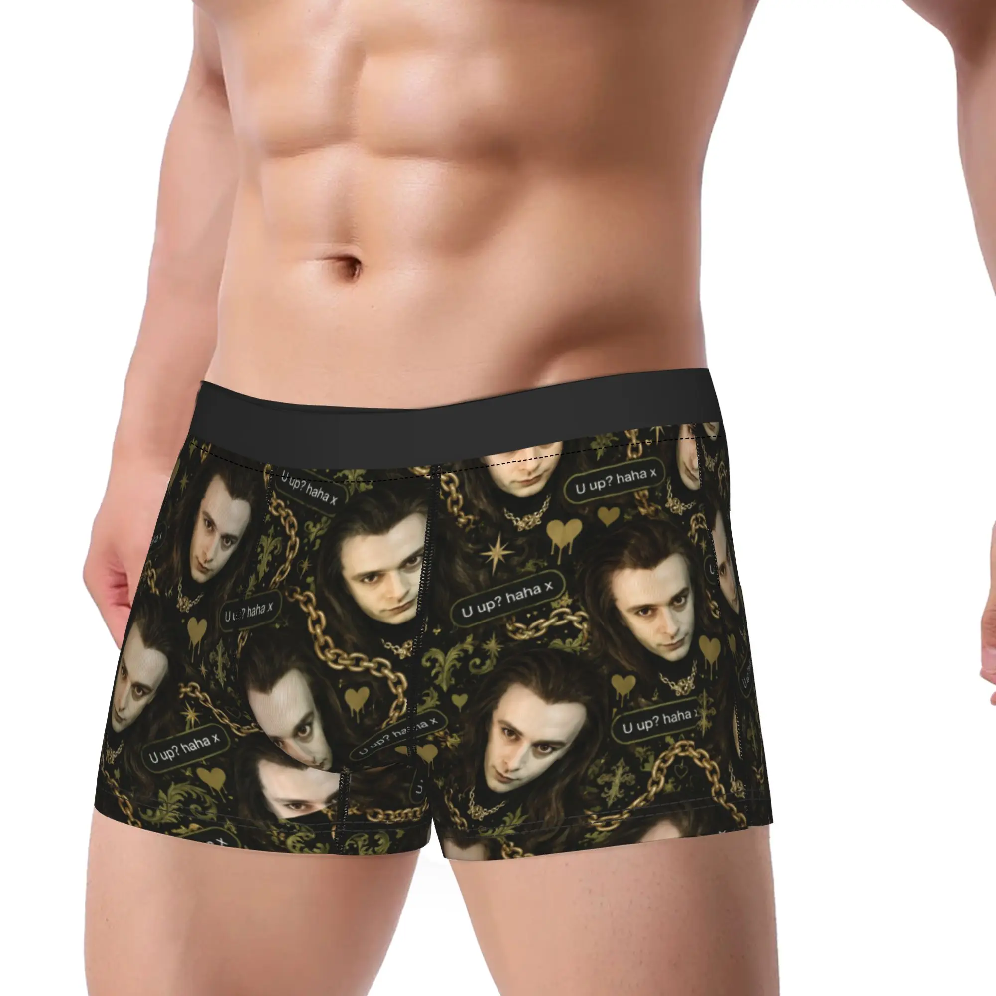 Meme Aro Vampire Twilight Underwear  Pattern Boxer Shorts Hot Sale Man Underpants Elastic Boxer Brief Birthday Gift