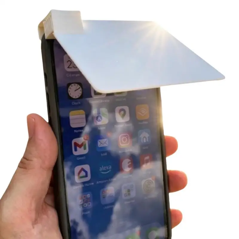 Mobile Phone Sunshade for Reduced Sunlight Reflection description 8